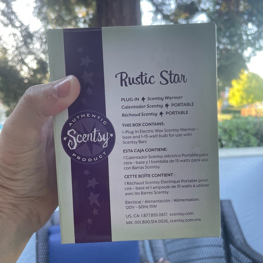 NIB Scentsy Plug-in Warmer | Never used box included | Portable | Rustic Star ⭐️ - Picture 10 of 11